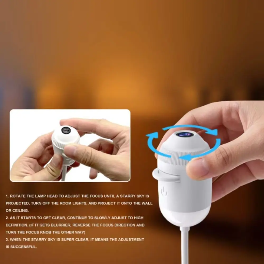 High-definition Galaxy Star Projector 360 Adjust Smart Dynamic Holographic Projector Flexible Gooseneck 360° Rotate