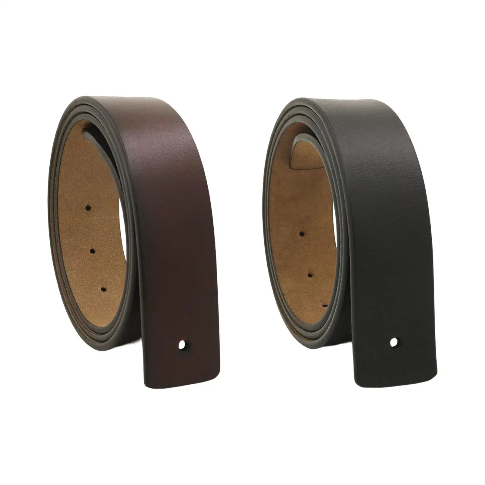 Vintage PU Leather Mens Belt No Buckle Replacement Leisure Belts Male Waist Belt Jeans Gifts Automatic Ratchet Buckles Pants