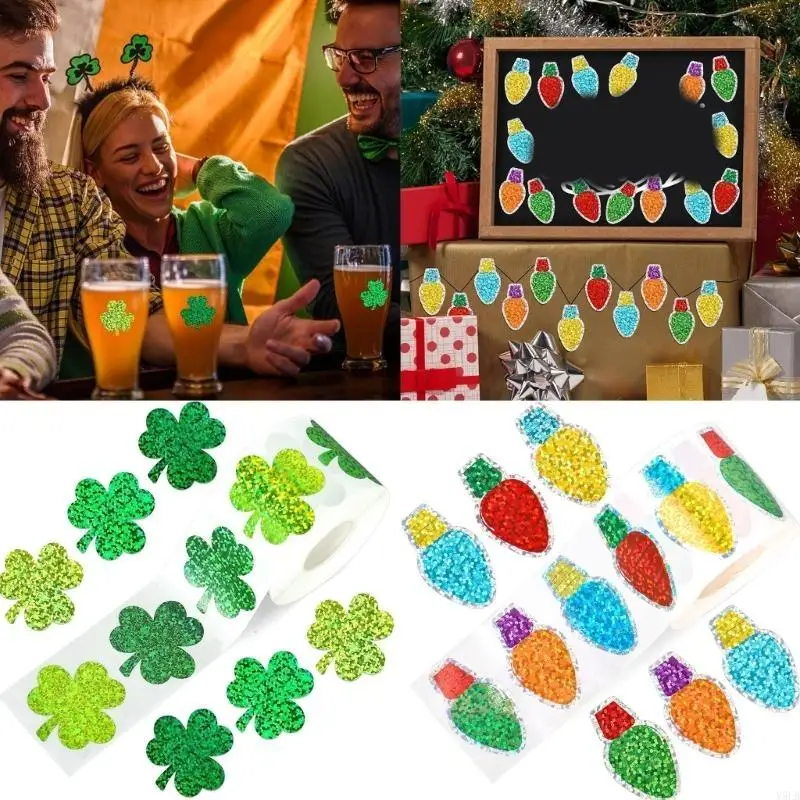 Y5LB Gift Sticker Butterfly Sticker Flowers Labels Glittering Reward Sticker for Kids