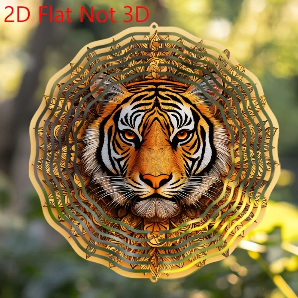 

Tiger Windchime Metal 360 Rotating Hook Outdoor Garden Decor Unique 10in Sculpture Gift for Patio Spring Summer