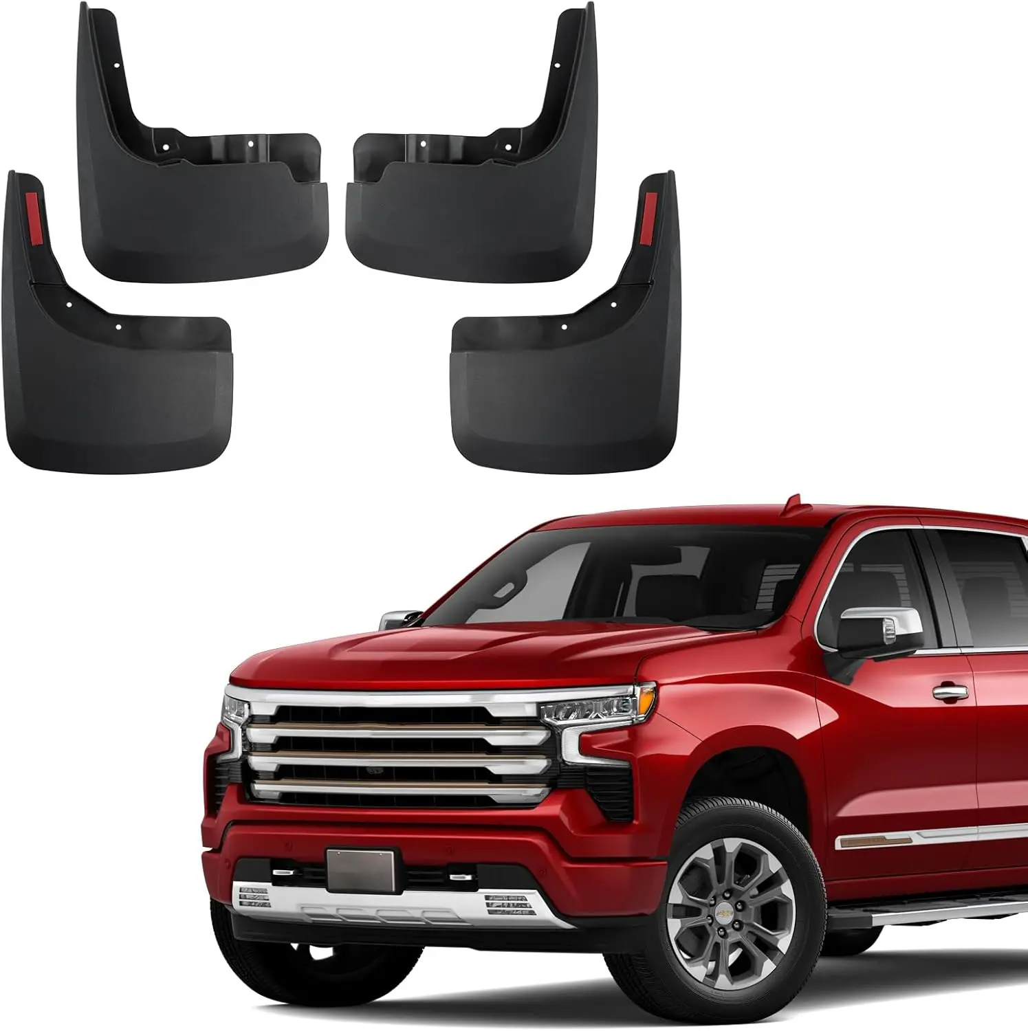

Mud Flaps for 2019-2024 1500 Front & Rear 4pc Set No Drilling