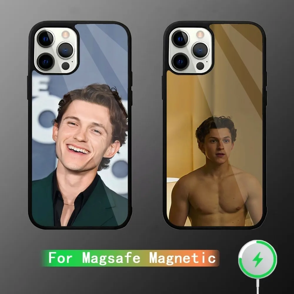 Actor T-Tom H-Holland Phone Case For iPhone 15,14,13,12,11,Plus,Pro,Max Mini Magsafe Magnetic Wireless Charging