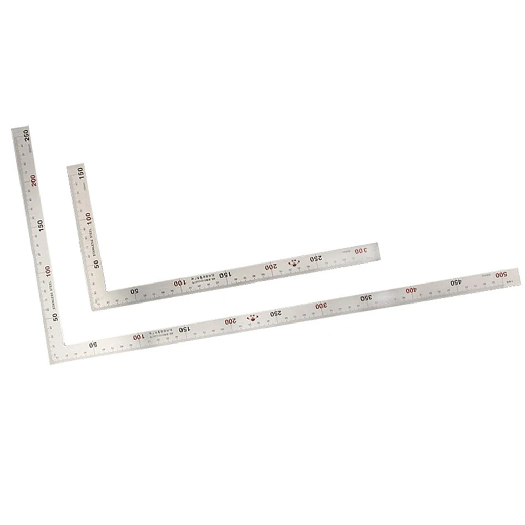 L-Square Stainless Steel Ruler for Engineer Carpenter Measure Tools