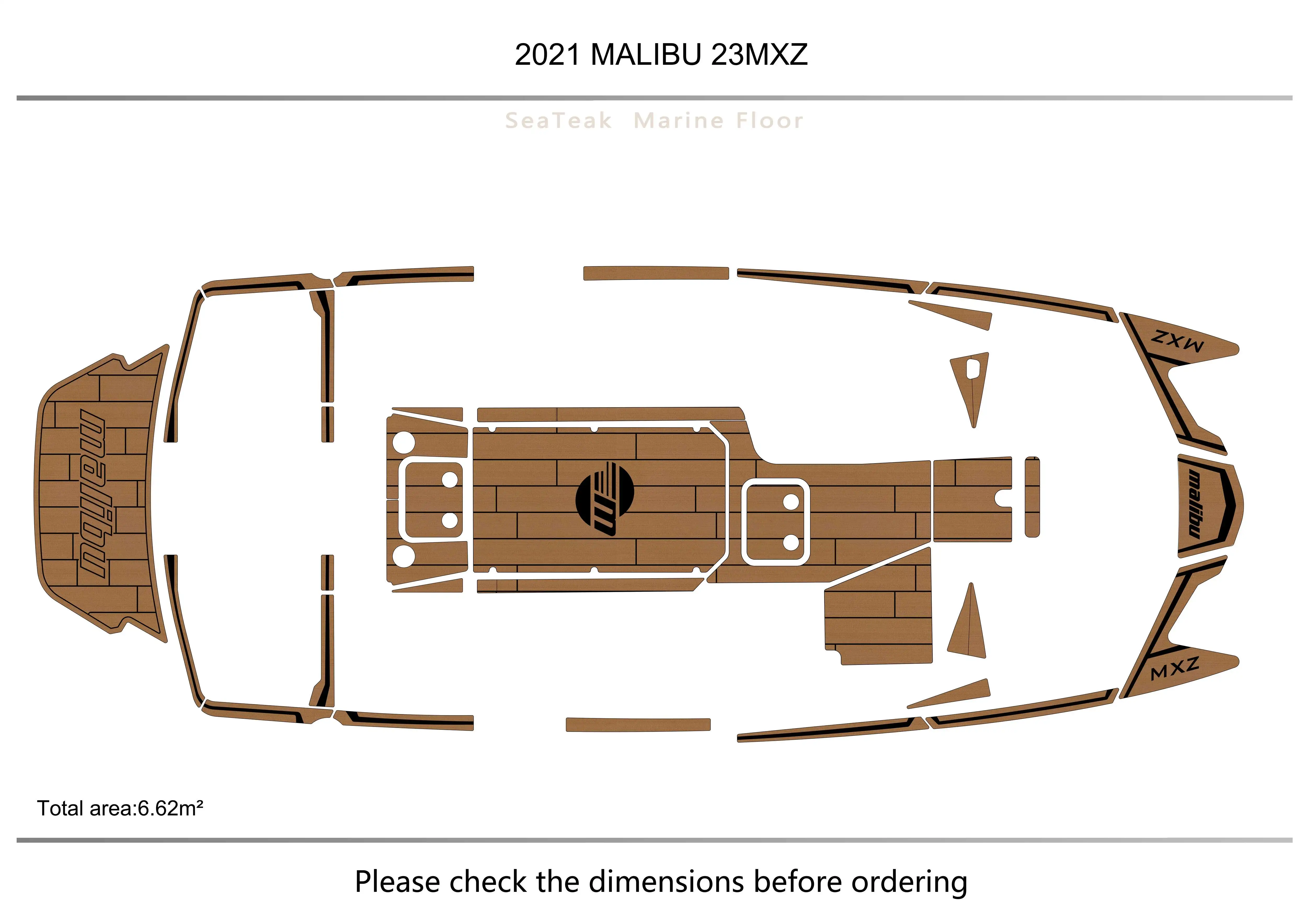 

2020 MALIBU 23MXZ Cockpit Swimming platform 1/4" 6mm EVA fAUX carpet Water Ski Yacht Fishing Boat Non-slip mat floor