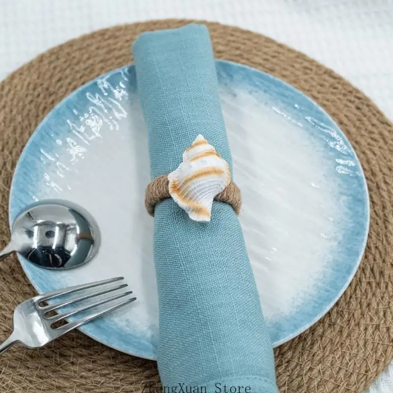 Serviettenhalter mit maritimem Design, Küstencharakter und Naturfaserbasis für Familienessen, Partys und 3XUF – Detail 8