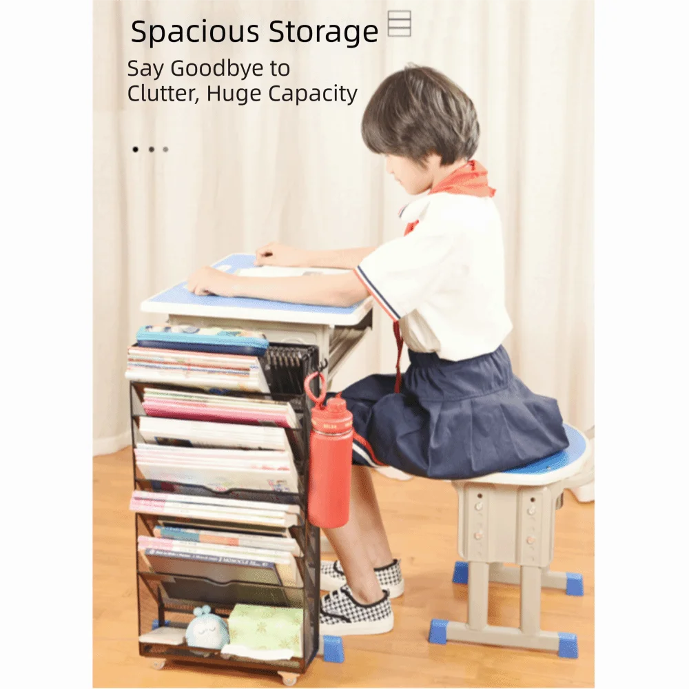 Wall Mounted Mail Paper Document Holder 6 Layer Multi-Layer Storage Magazine Rack Modern Space Saving File Organizer
