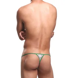 Men's Sexy G-string Appeal Transparent Backless Thong Low Rise Briefs T-back Bikini Knickers Breathable Solid Underwear