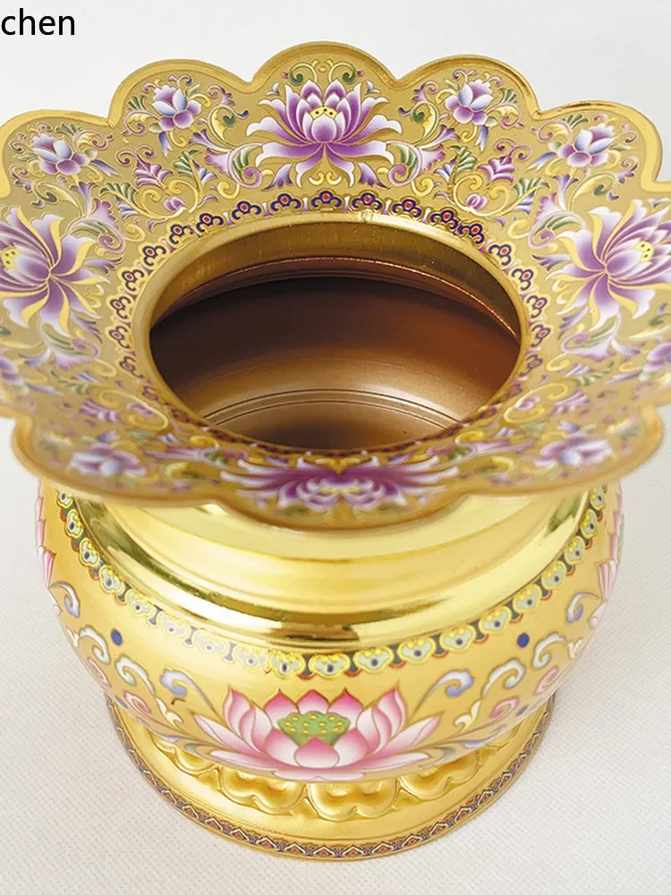 lotus incense burner - thickened ash tray, anti-drop ash catcher, aromatherapy burner cover, complete buddhist supplies