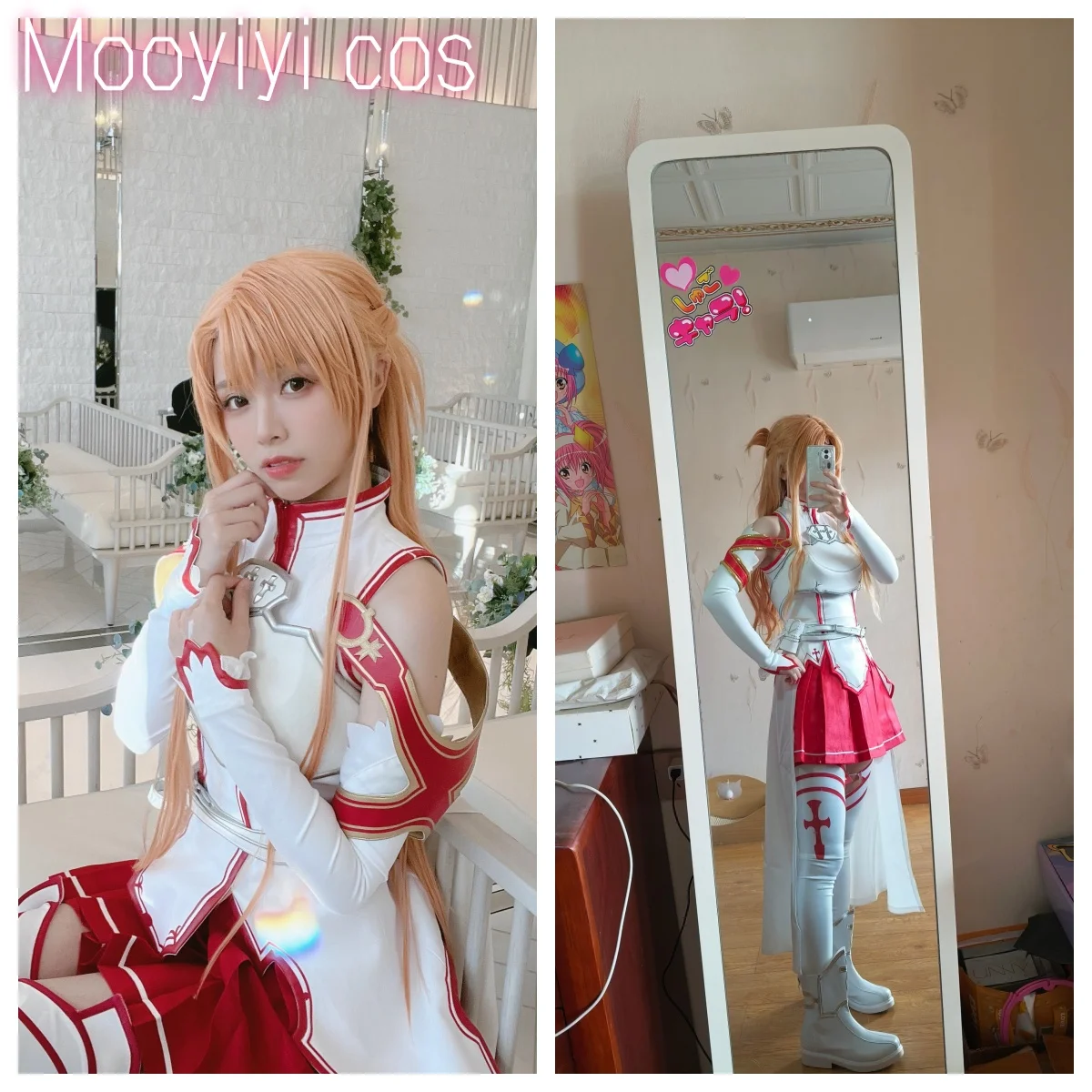 New Mooyiyi cos Yuuki Asuna Cosplay costume Halloween Christmas Role Playing Party Comic Exhibition Game Anim Sword in stock S-L