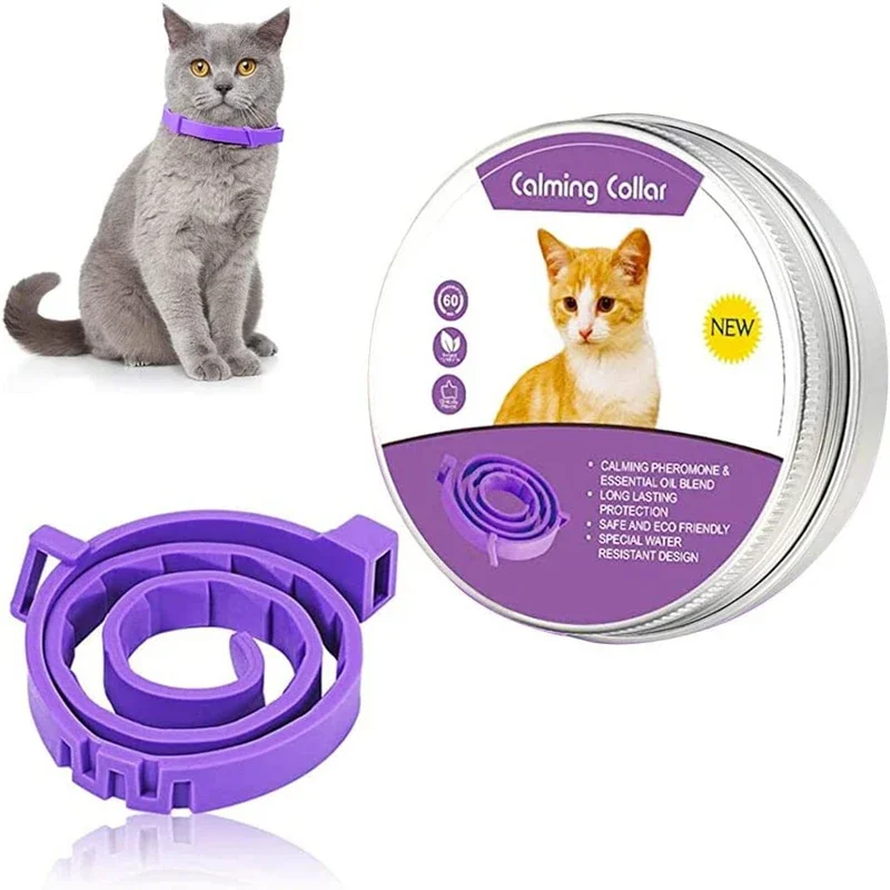New Release Dog Calming Pheromone Collar Cat Relieve Anxiety Adjustable Comfortable Collar For Puppy Kitten Large Dog Accessorie