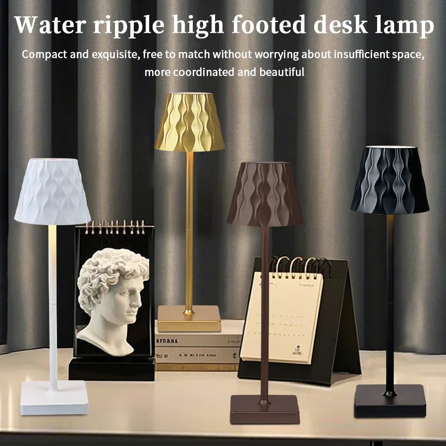 

3-цветная настольная лампа, перезаряжаемый сенсорный датчик, настольный ночник, лампа для чтения для спальни, ресторана, кофе, отеля, бара, декор