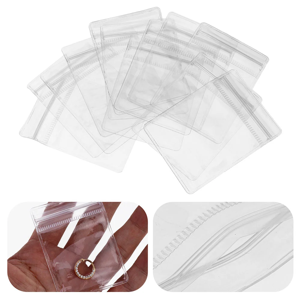 100 Pcs Jewelry Bag Lightweight Compact Size Premium Material Comfortable Touch Zipper Lock Easy Open Close