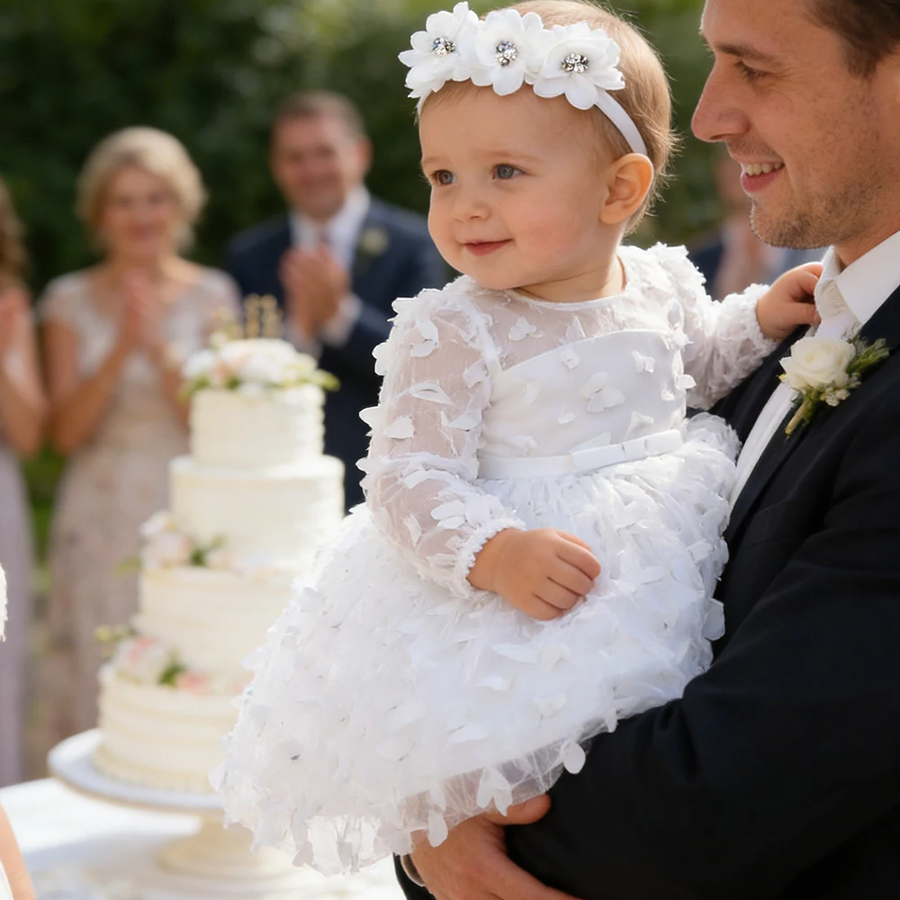 Butterfly Embroidery Girls Princess Dress Weddings Flower Child Dress Baby Girl Clothes Birthday Party Bowknot Evening Dresses