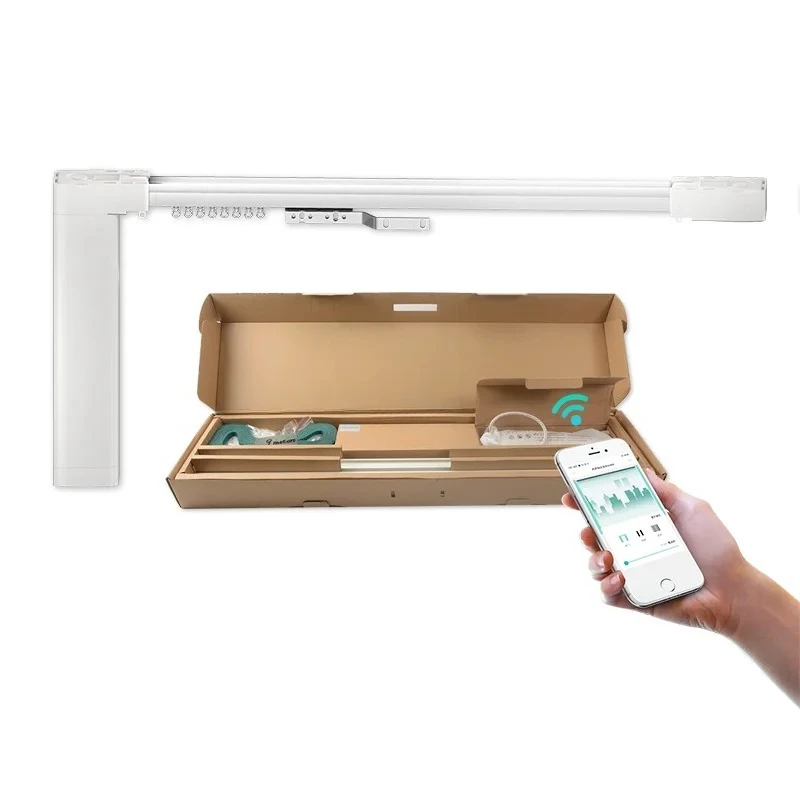 Popular Tuya App Control Smart Motorized Curtain Blinds Motor Curtain Kit Motorized Curtain Remote Control