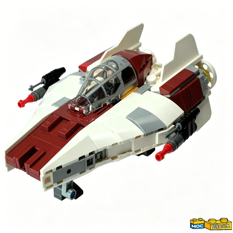 414 PCS Modify Technology A-Wing Starfighter Model Custom Building Blocks DIY Assembly Educational Toy For Boys Birthday Gifts