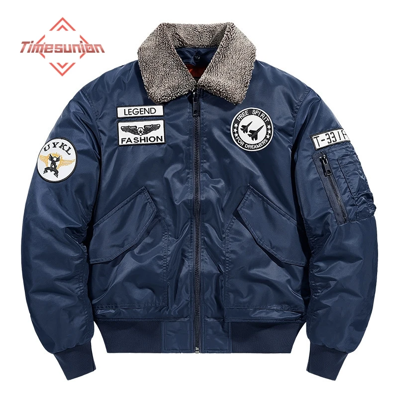 

Мужская зимняя куртка-бомбер с несколькими карманами, высококачественная свободная теплая парка, повседневная верхняя одежда, пальто