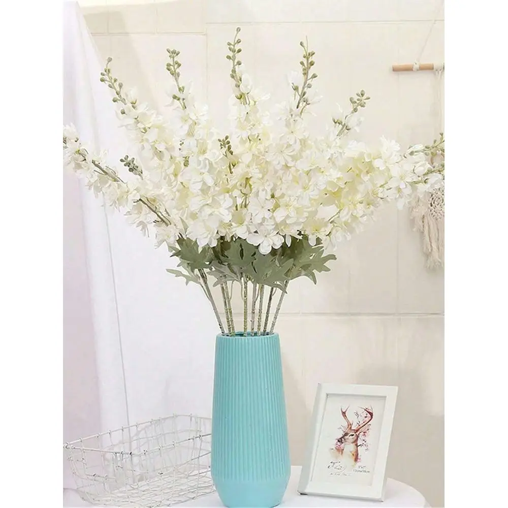 

Искусственные цветы дельфиниум, шелковые цветы, цветы ларкспур, 33,5 дюйма, длинный стебель, искусственные цветы для высоких ваз, для дома и сада