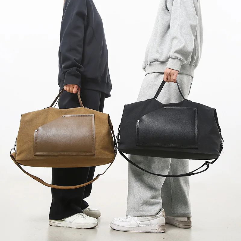 large-capacity-canvas-travel-bag-unisex-outdoor-sports-fitness-bag-lightweight-crossbody-tour-luggage-bag-for-men-and-women