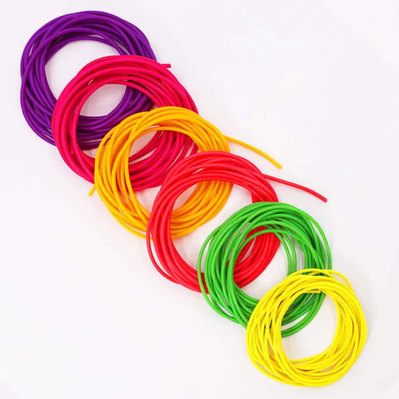 New 3m/6m Hollow Pole Elastic For Fishing Lines 6 Colours Latex Tube Fishing Tackles