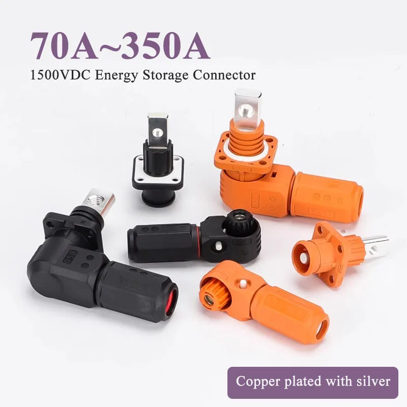 70A~350A Single Core Energy Storage Connector 1500VDC High Current Terminal Through Wall Power Output Connection Terminal Blocks