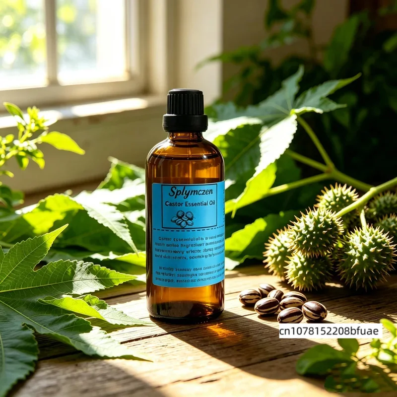Pure Ricinus Communis Seed Oil, Natural Fragrance Carrier Raw Material for Soap Crafting and Cosmetic Formulation