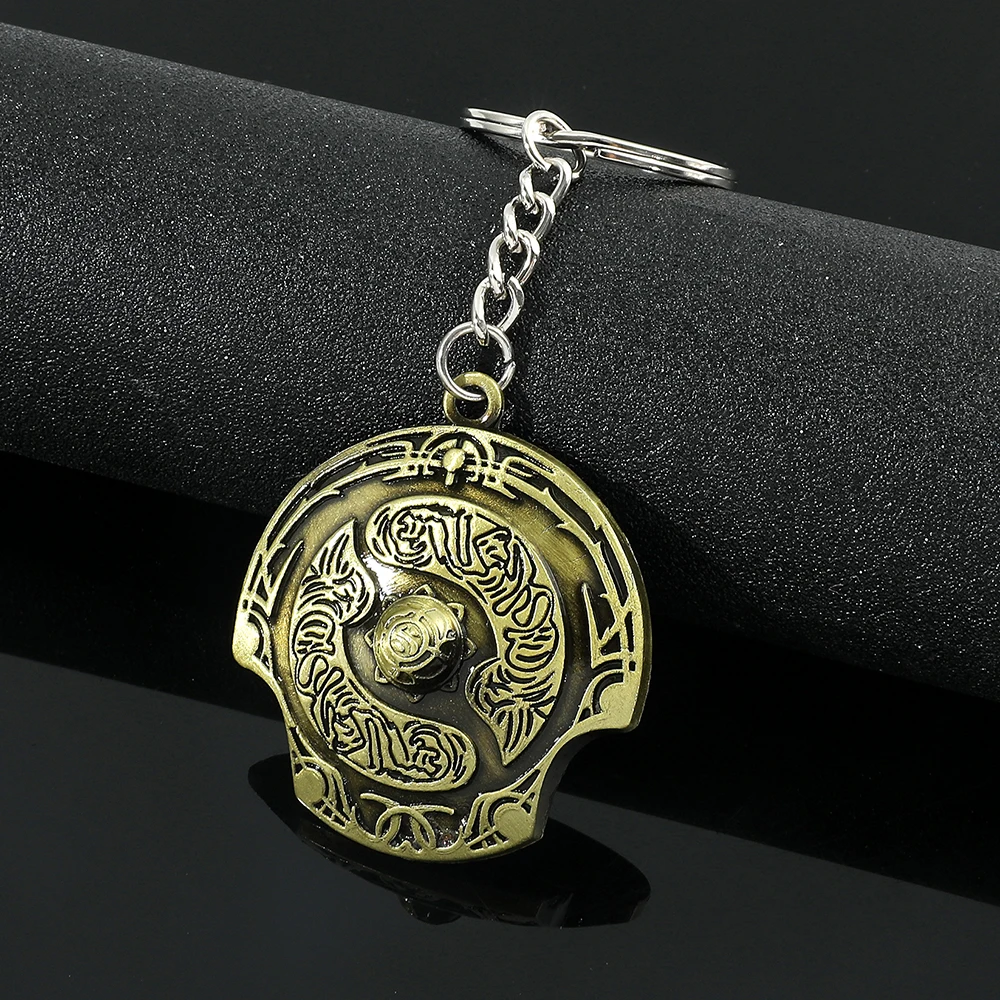Game Dota Champion Shield Metal Keychain - Aegis of Champions Talisman Pendant Keyrings Accessories Collectible Gifts
