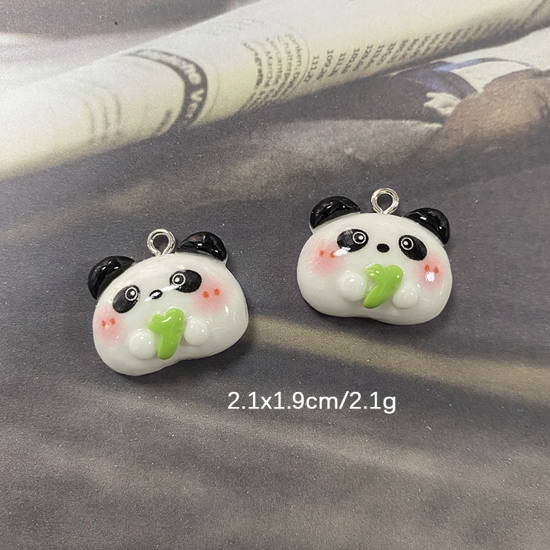 10/14pcs Cartoon Hug Food Animal Resin Charms Kawaii Cat Hamster Panda Rabbit Pendant For Earring Keychains Diy Jewelry Make