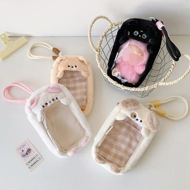 Bolsa protectora antipolvo con llavero y mini caja misteriosa para muñecas de 15 cm