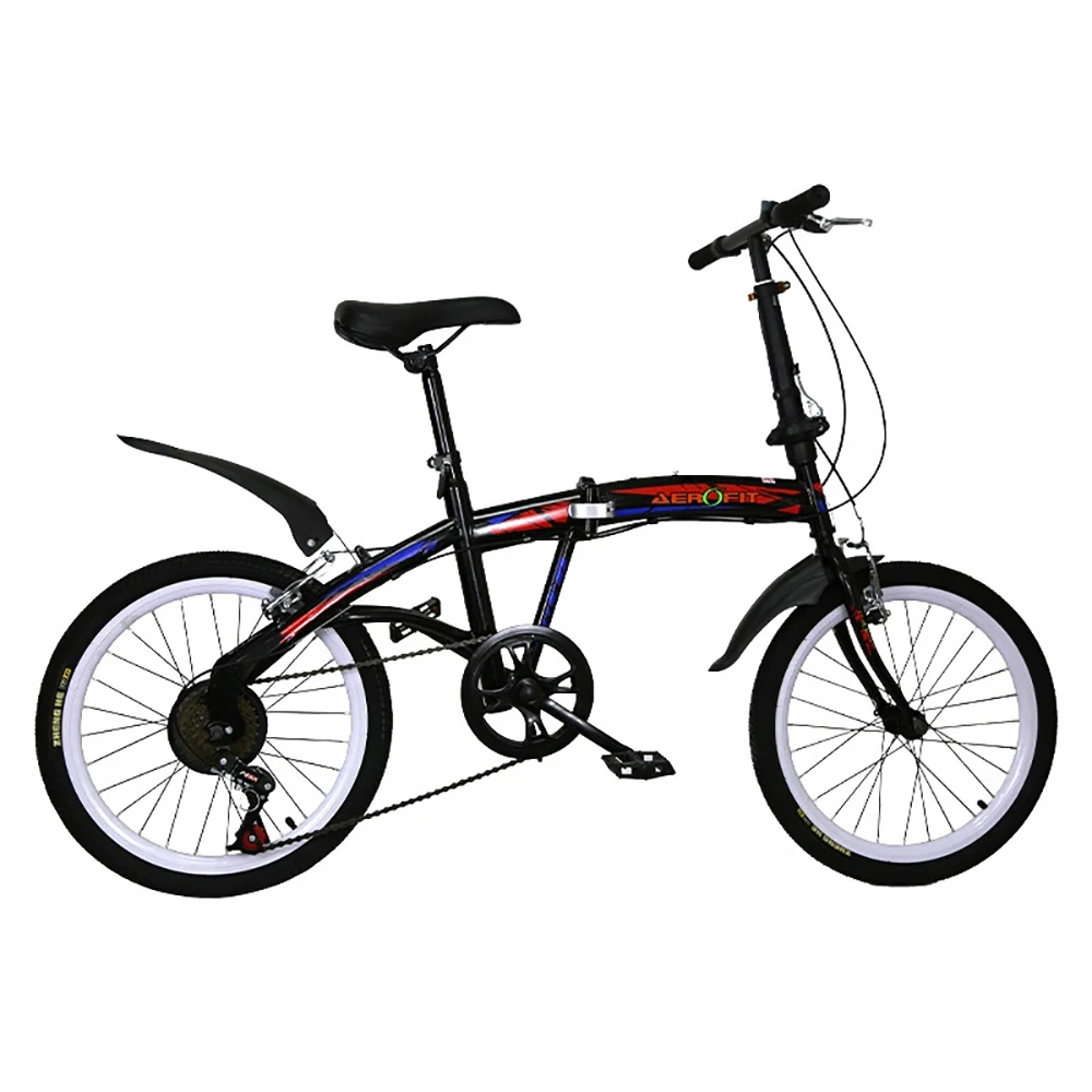 

20 Inch Adult Folding Mountain Bike with Double Disc Brakes Variable Speed Alloy Integrated Wheels for Outdoor Riding