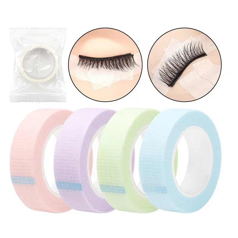 Eyelash Tape 10 Rolls Breathable Non-woven Cloth Adhesive Tape for Hand Tear Eye Stickers Grafting Lashes Extension Makeup Tools