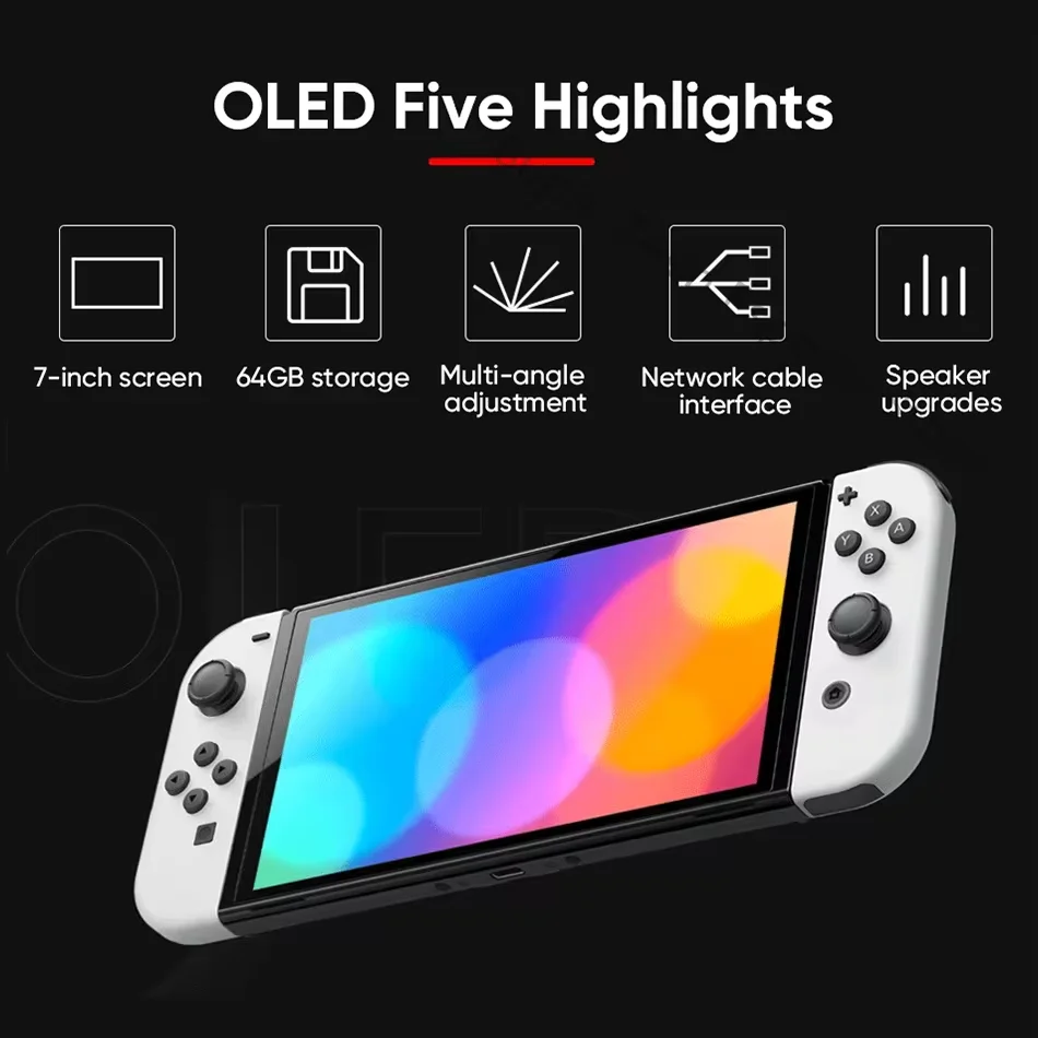 Nintendo Switch OLED Gaming Console 7 Inch Screen Joy‑Con Handle Enhanced