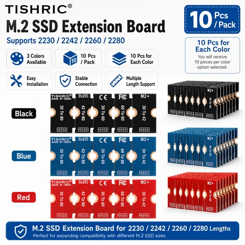 10PCSM.2 SSD Extension Bracke Support M2 NVME NGFF Solid state extending 2230/2242/2260 size to 2280 Card Plate Change Long Size