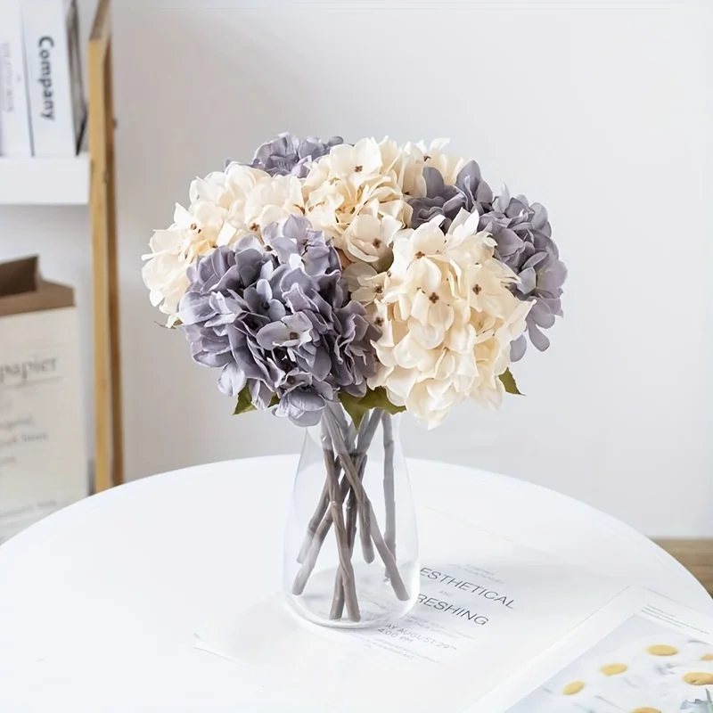 

1Pc Artificial Flower Hydrangea Outdoor UV protection Christmas Home Garden courtyard Wedding bridal bouquet Decoration diy gift