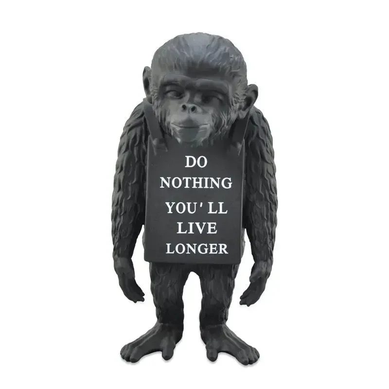 

36cm Large Size Minimalist and Trendy Banksy Co Branded Dolls Monkey Sign Figurine Toys Gifts