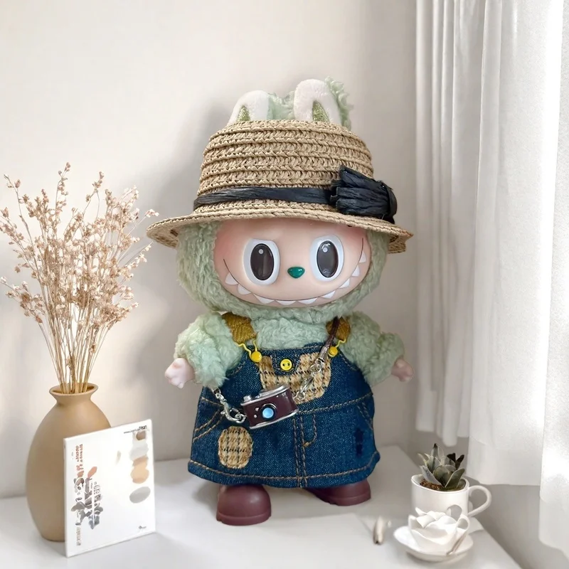 Mini Doll'S Clothes Outfit Accessories For Korea Kpop 15-17cm Labubu V1 V2 and 10cm cotton doll leopard print dress Clothing - view 3