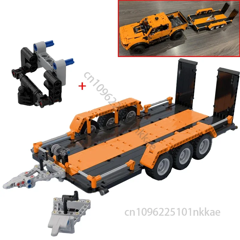 Moc 42126 captadores técnicos de reboque F-150 raptor reboque carro versão atualização modelo blocos de construção tijolos diy crianças brinquedo presente