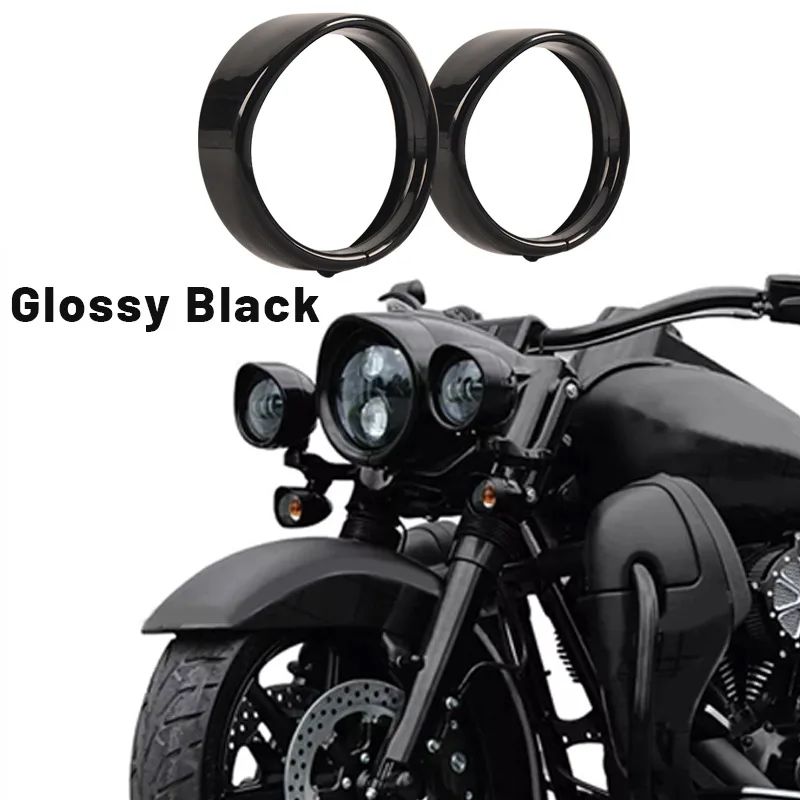 

Suitable for Harley Touring Bikes，Road King Smooth Glide Road Glide Modification4.5Inch auxiliary light Lamp Cap Lamp Ring