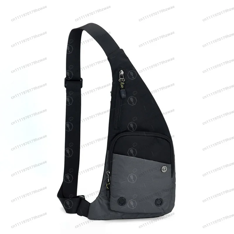 New Korean Style Chest Bag Waterproof Color Block Crossbody Bag Casual Sports Single Shoulder Fanny Pack for Men Women