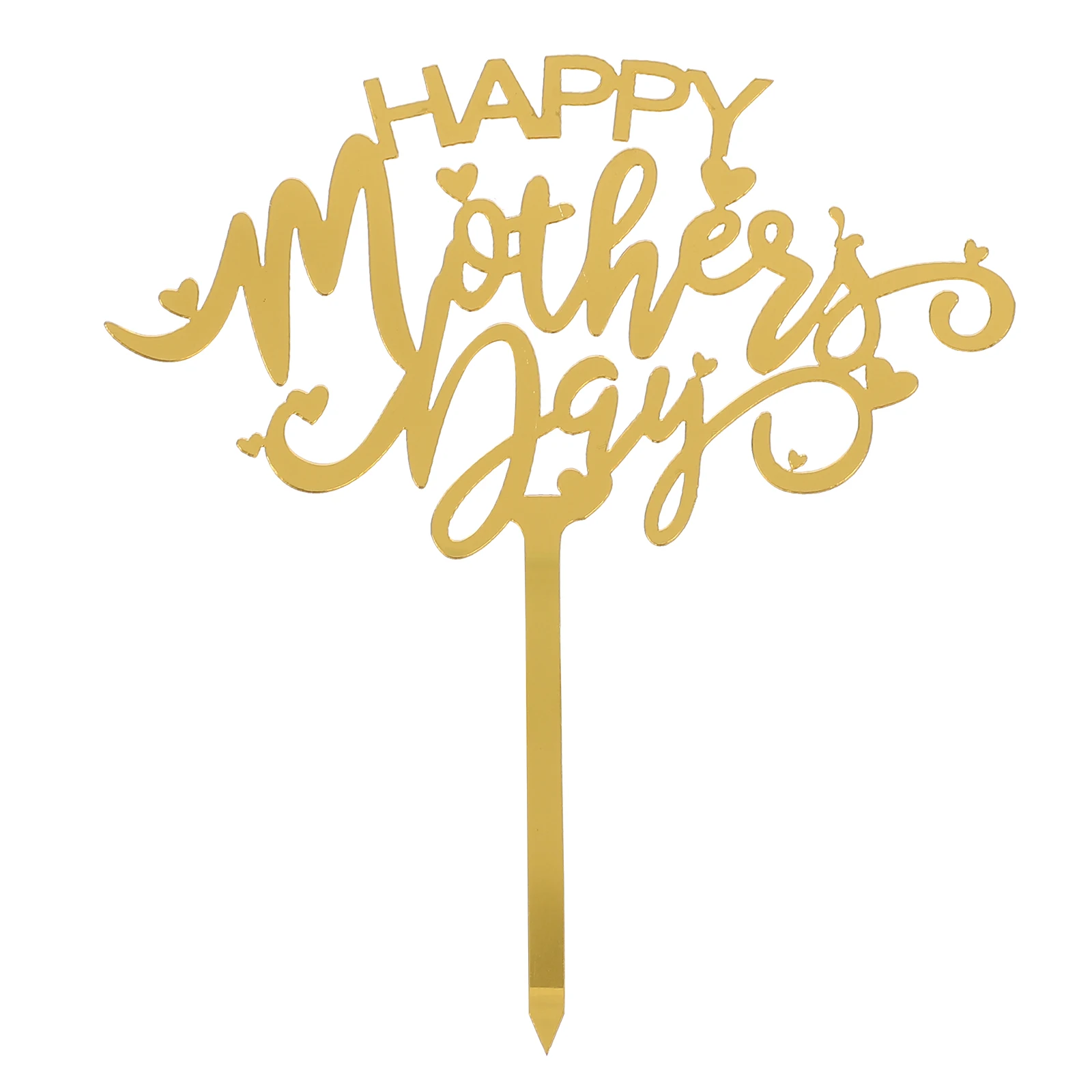 

10pcs Cake Topper Mother's Day Party Decorations Reusable Acrylic Cake Picks Arrangement Supplies