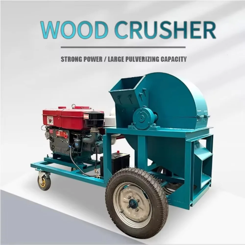 Factory High Efficiency Lvlon Engine Wood Crusher & Chipper High Capacity Agricultural Garden Branch Shredder