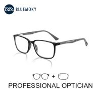 Gafas graduadas rectangulares BLUEMOKY para hombres y mujeres, gafas de moda para miopía, hipermetropía, gafas progresivas antiluz azul