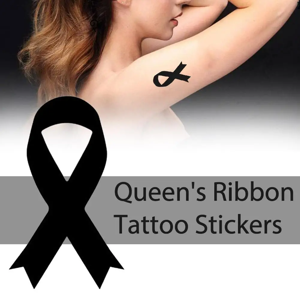 

10Pcs Queen's Ribbon Tattoo Stickers