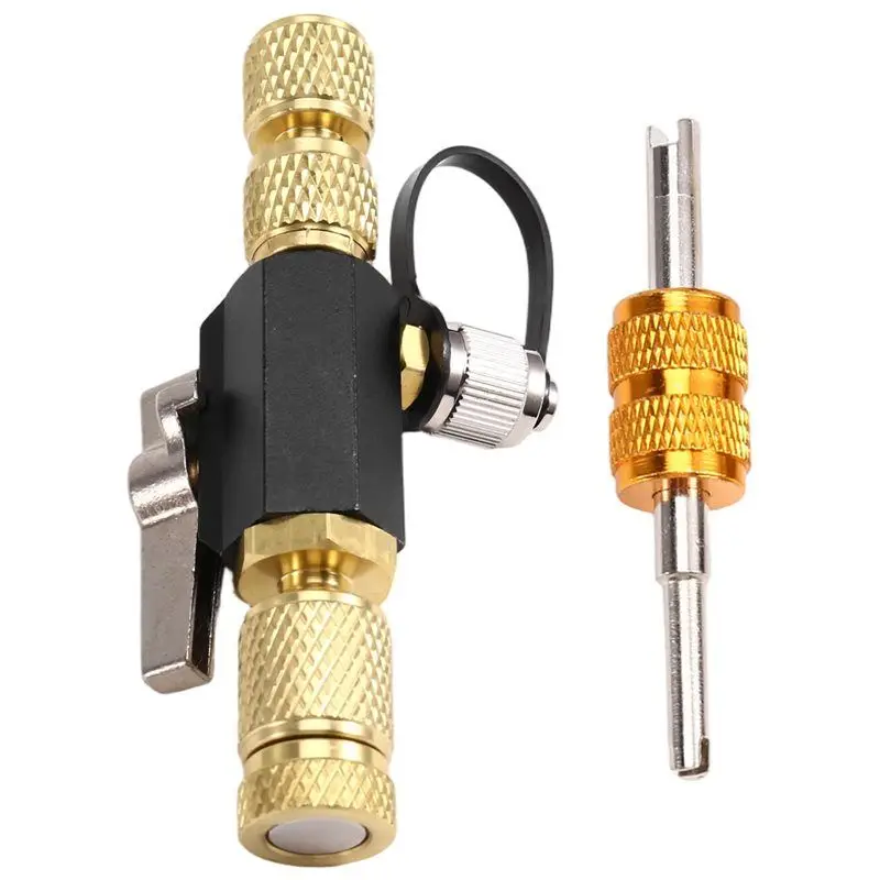 AS60-HVAC Valve Core Removal Tool,1/4 Inch Vacuum-Rating& Valve Core Wrench Kit, HVAC Tools