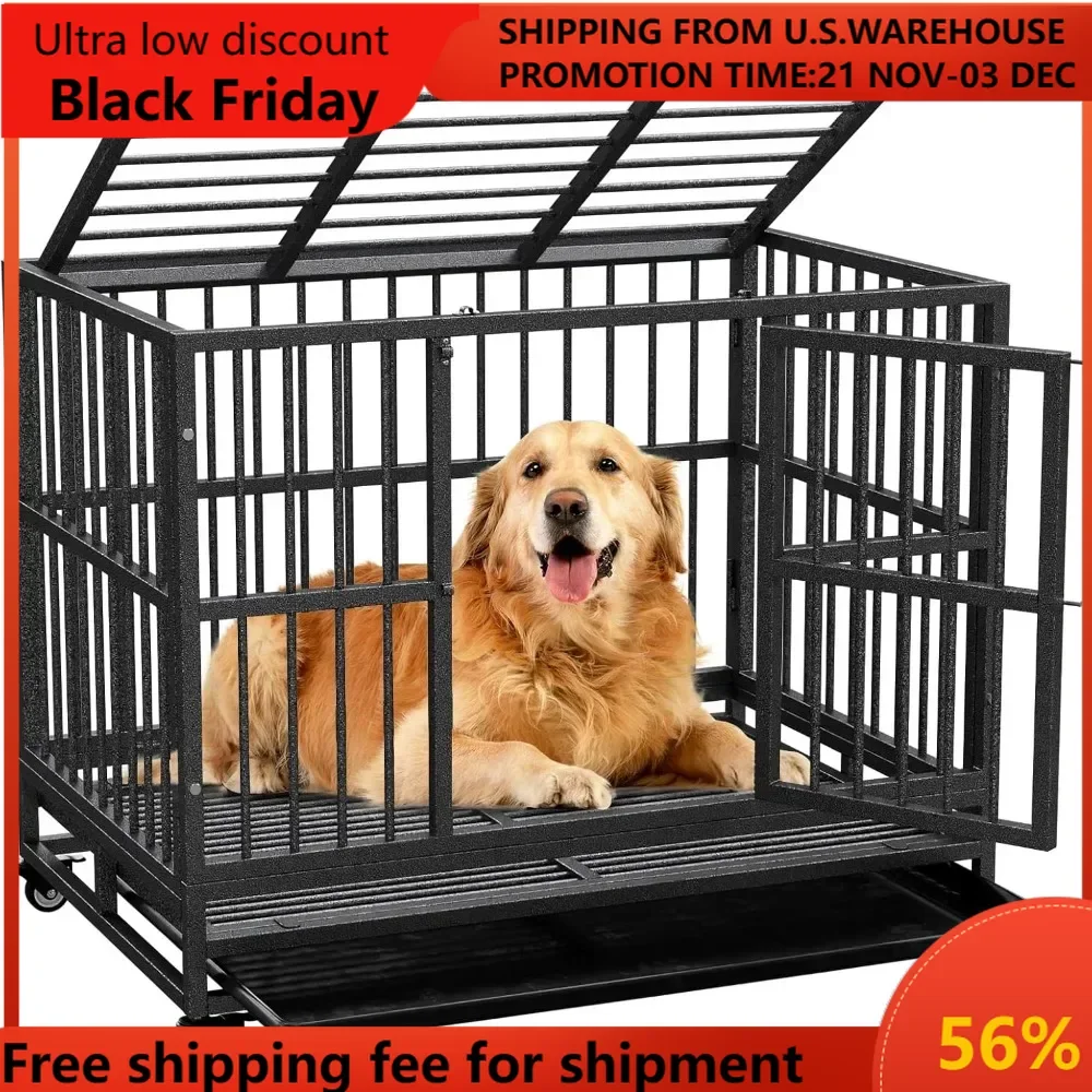 Dog Crate with Removable Tray, 42