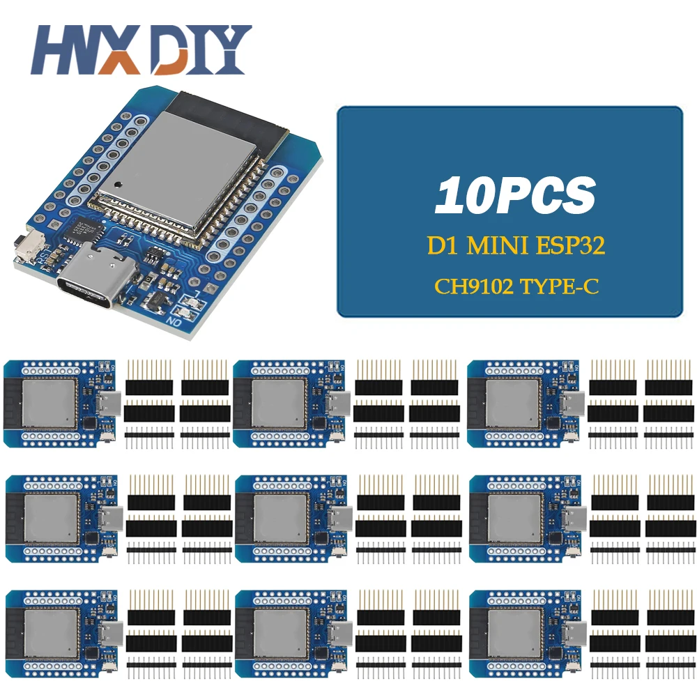 1/5/10PCS D1 MINI ESP32 WiFi + Bluetooth ESP-32 CH9102 Serielle Chip Internet Der Dinge Entwicklung Board TYPE-C/MICRO