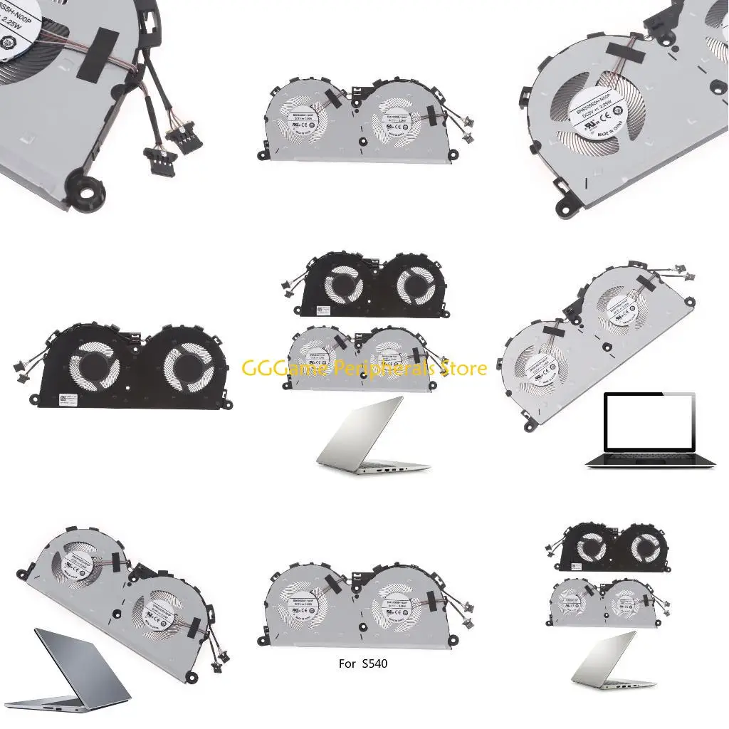 

U55B 1PC Laptop CPU Cooling Fan DC5V 4pin Radiator for air15 2019 S540-15IWL