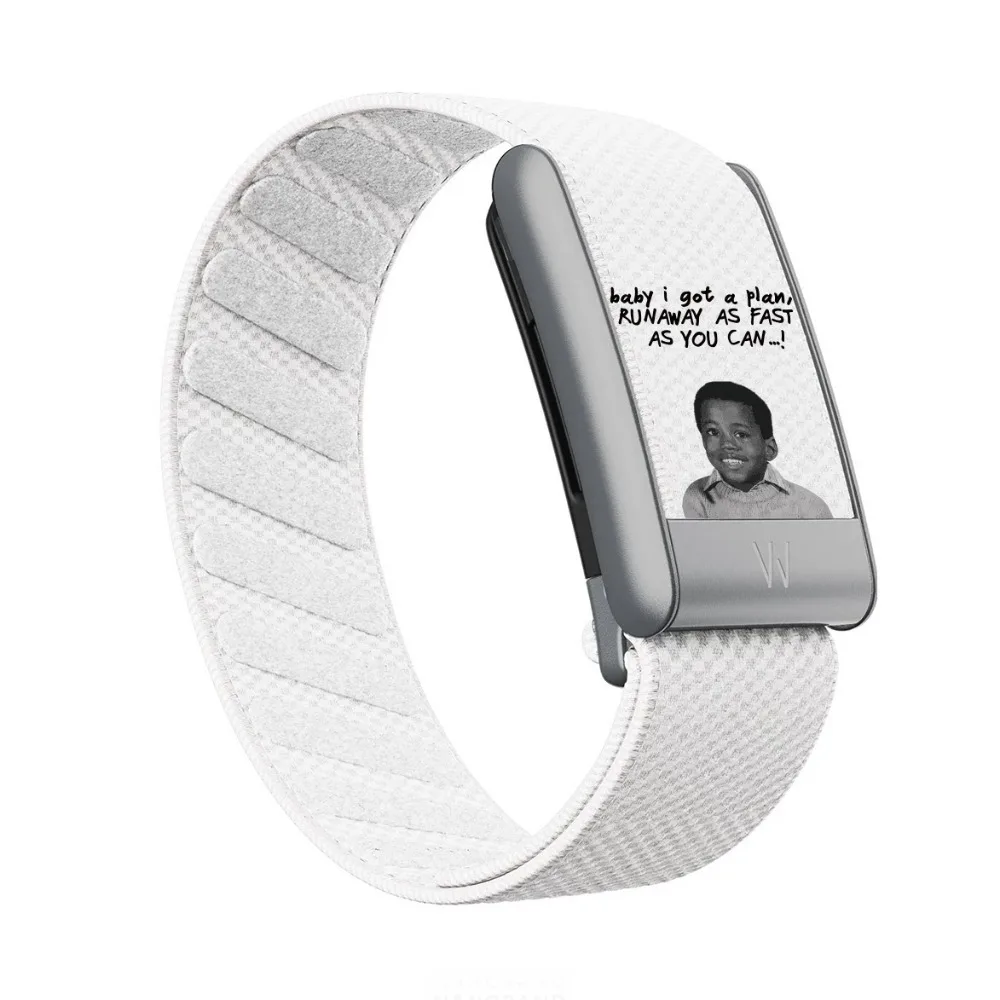 For WHOOP 5.0 MG Slogan Printed Nylon Woven Watch Strap Breathable Elastic Sport Replacement Wristband