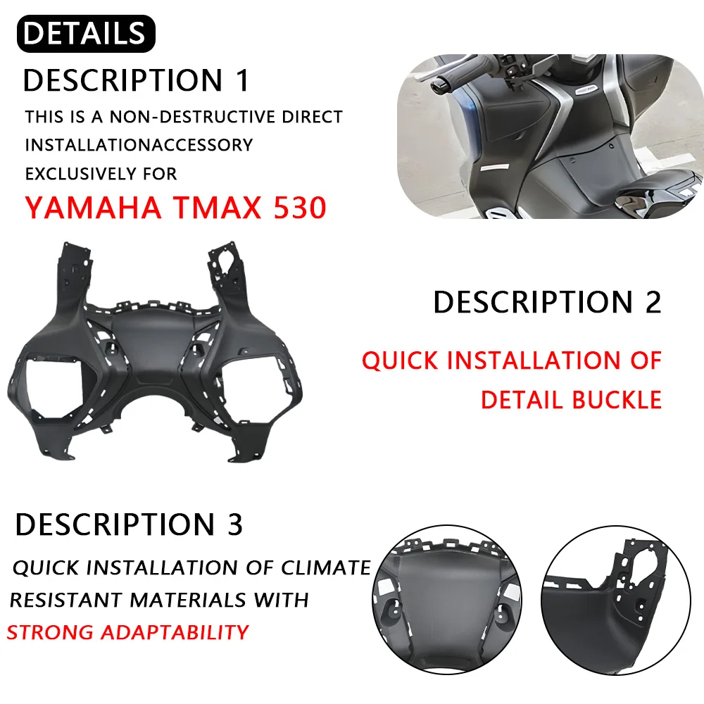 MTKRACING صندوق تخزين لياماها TMAX 530 2017 2018 2019 Inter طبل صندوق تخزين صندوق هدية Inter دراجة نارية الملحقات #2