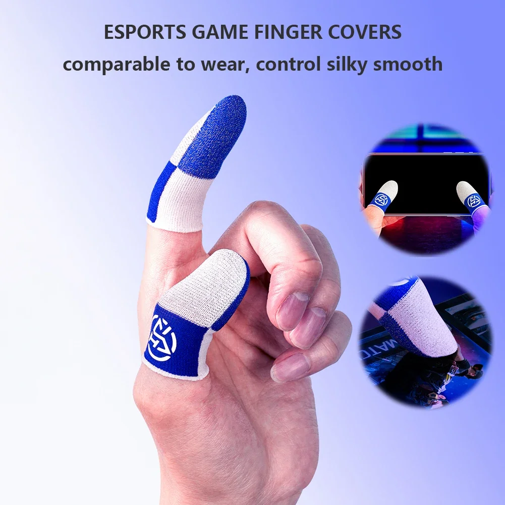 1Pair Fingertips Cover For PUBG Mobile Game Breathable Finger Sleeve For Touch Screen Luminous Mobile Gaming Thumb Gloves image 3