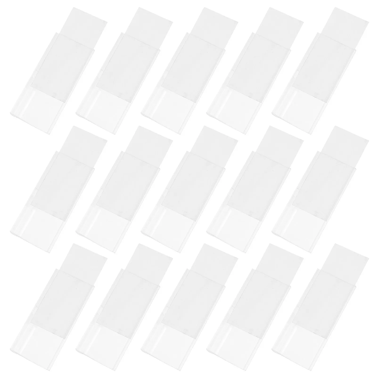 

100 комплектов прозрачных пластиковых держателей ценников для розничных полок, подставок для этикеток, для магазинов и супермаркетов